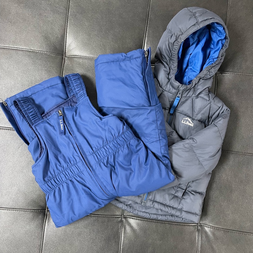 L.L. Bean Kids' Winter Coat & Snow Pants bundle